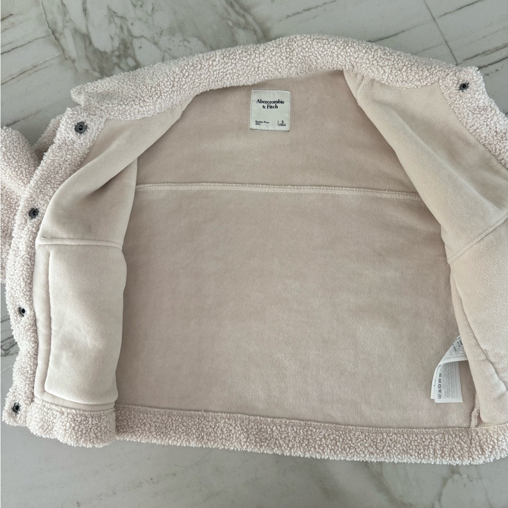 Abercrombie & Fitch Beige Sherpa Jacket - Picture 5 of 8